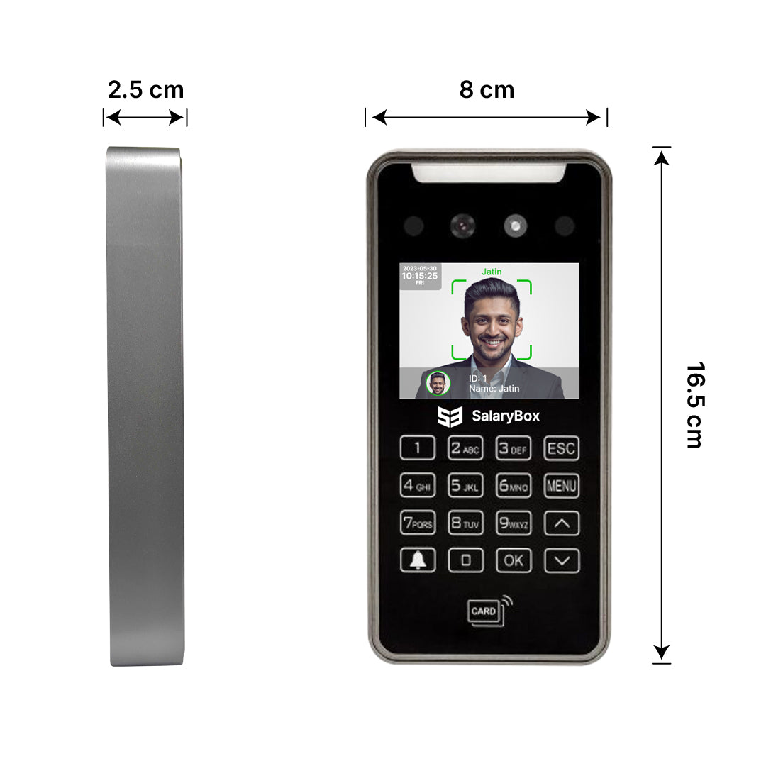 SalaryBox FaceScan Pro - AI Face Recognition Attendance & Access Control with Inbuilt WiFi