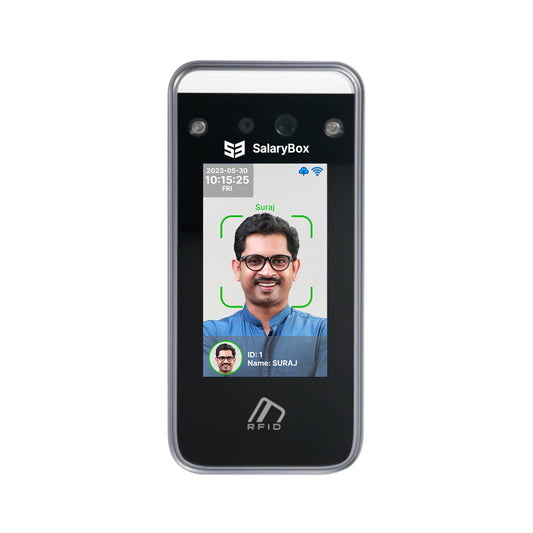 SalaryBox Gamma γ - AI Facial Recognition Biometric Attendance & Access Control Device with Wi-Fi, Touchscreen and LAN