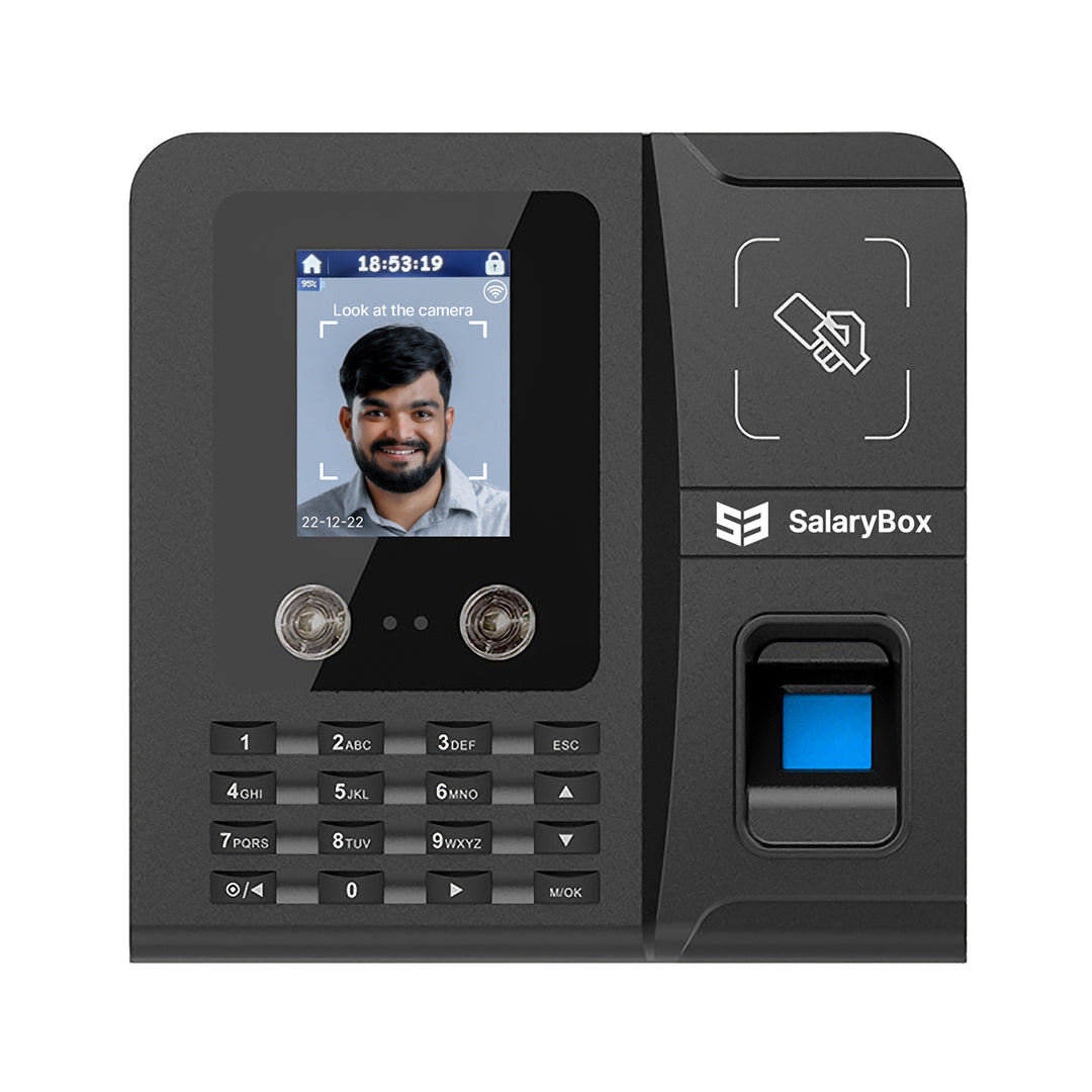 SalaryBox Beta β - Face Based Attendance Machine with Inbuilt WiFi & Cloud Software