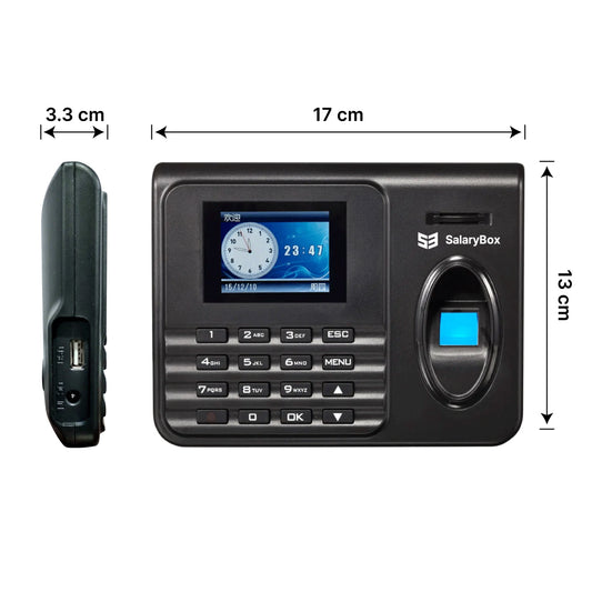 SalaryBox Alpha α - Fingerprint Attendance Machine with Inbuilt WiFi & Cloud Software